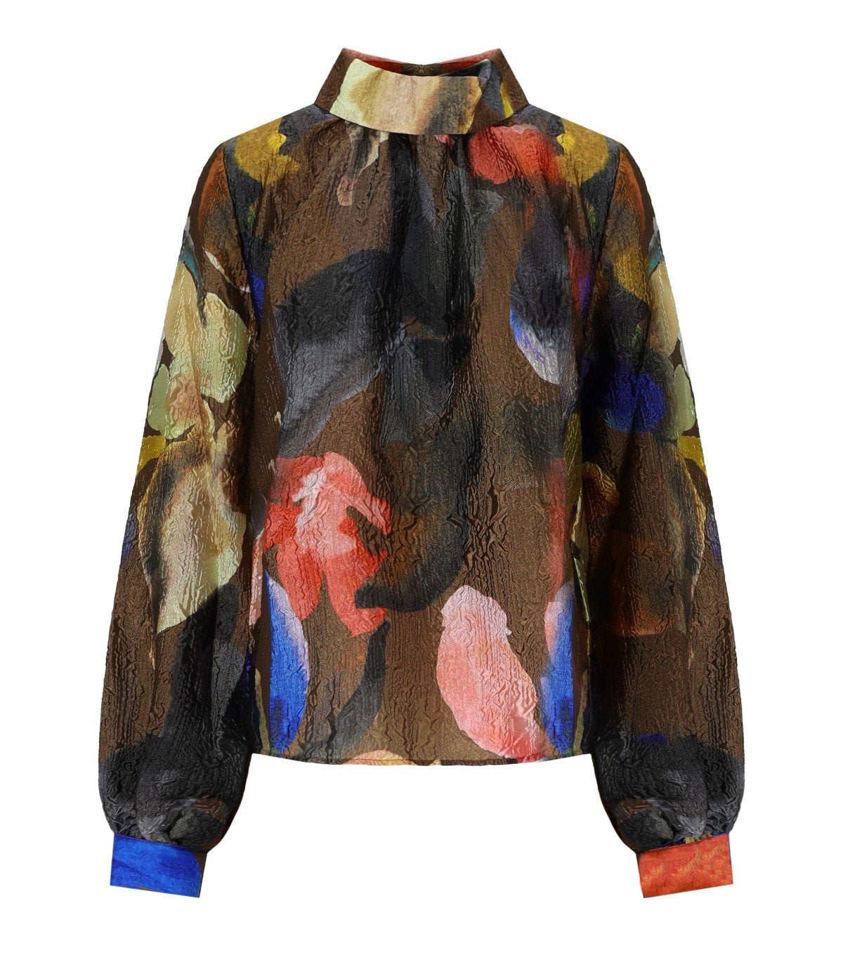 STINE GOYA MULTICOLORED FLORAL BLOUSE