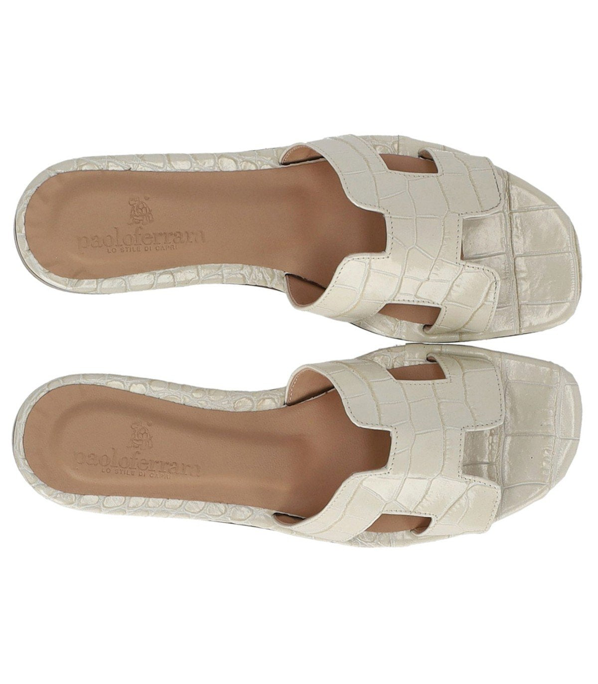 PAOLO FERRARA CROCO PRINT WIT SANDAAL
