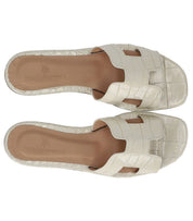 PAOLO FERRARA CROCO PRINT WIT SANDAAL