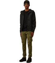 C.P. COMPANY C.P. SHELL-R GOGGLE SCHWARZE KAPUZENJACKE