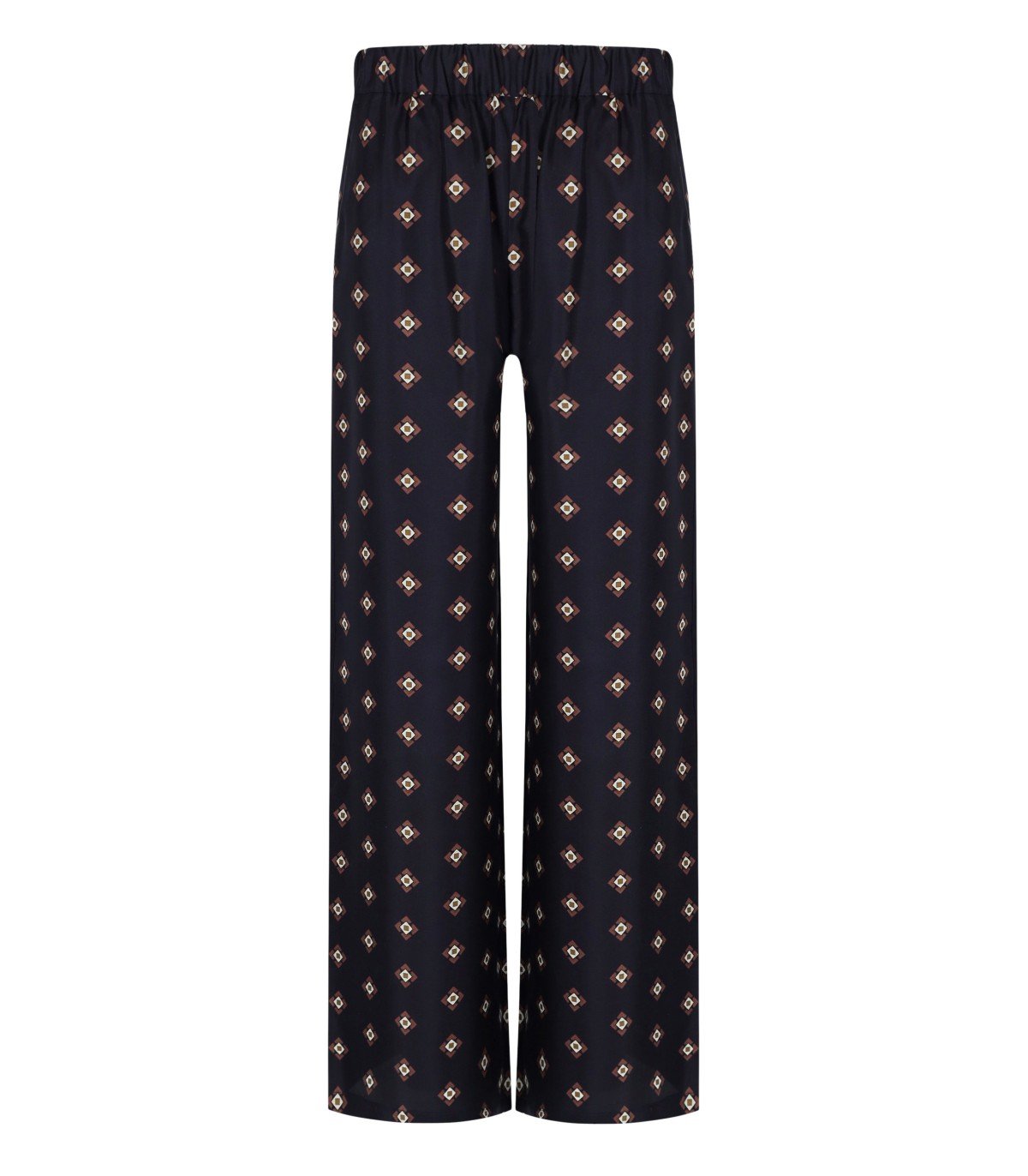 MM MAX MARA LADATTI BLUE PATTERNED TROUSERS