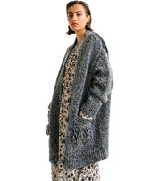 ESSENTIEL ANTWERP INLACE BLACK CARDIGAN