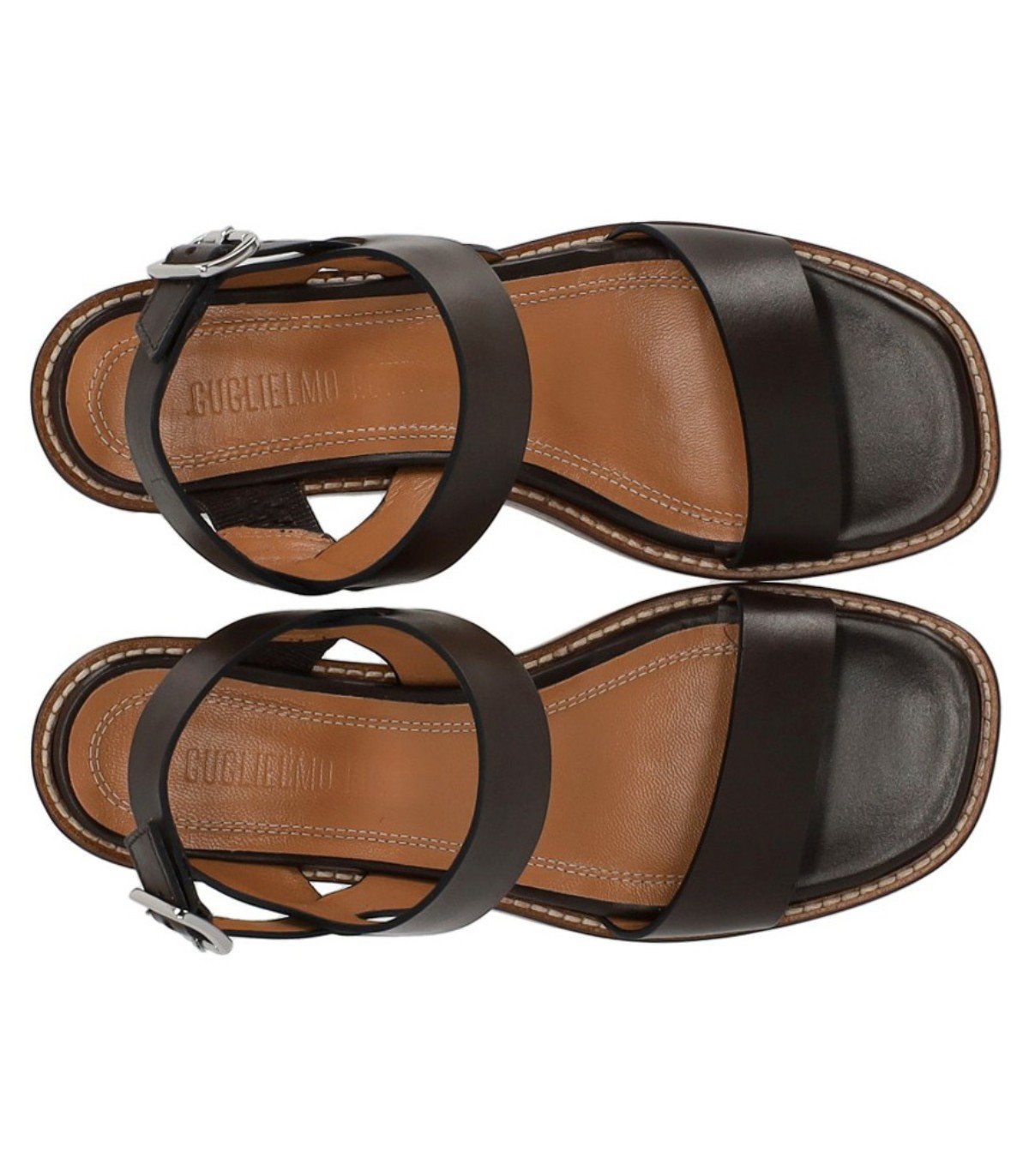 GUGLIELMO ROTTA GIMA CHOCOLATE HEELED SANDAL