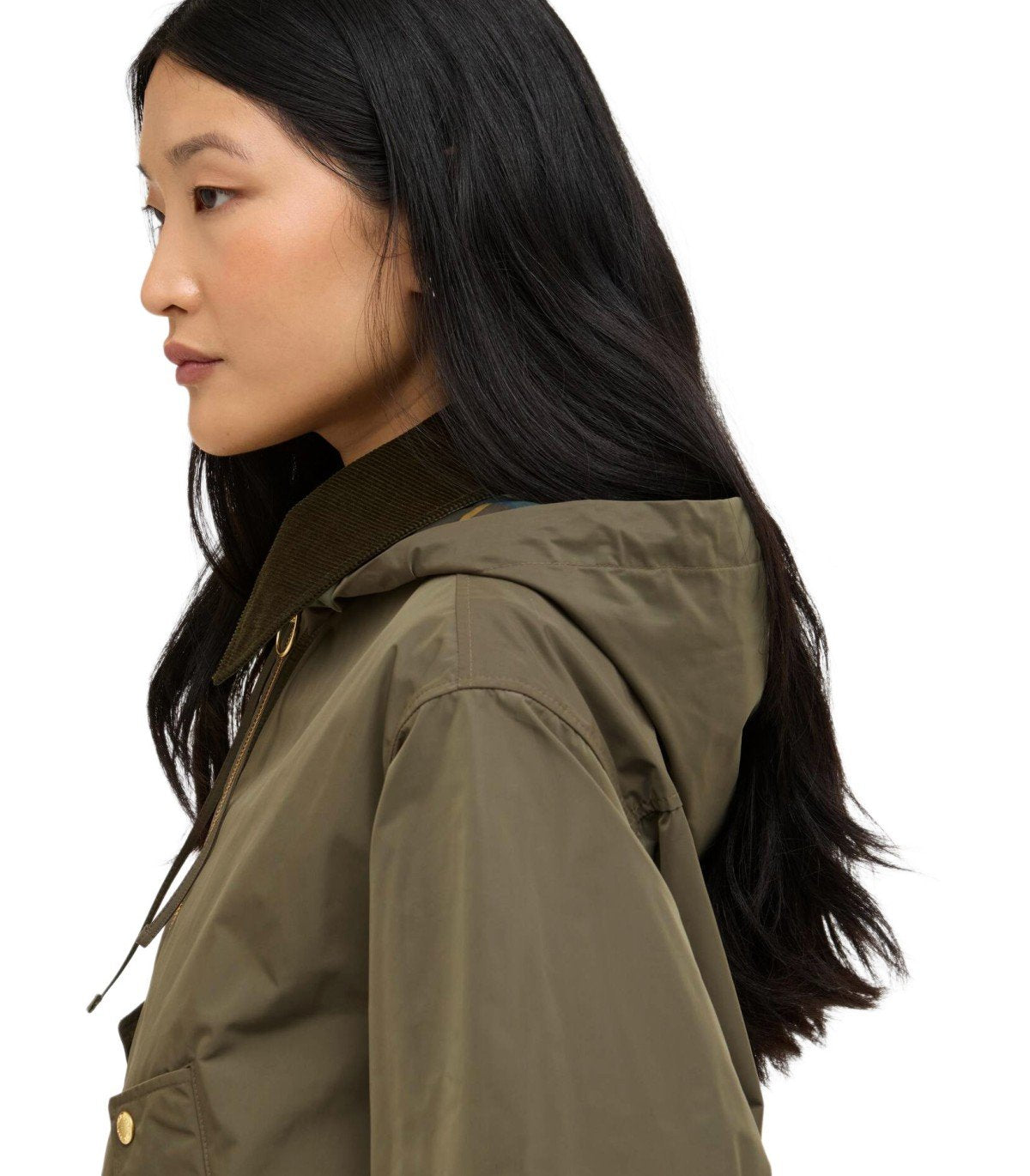 BARBOUR WEAVER GROEN JAS MET CAPUCHON