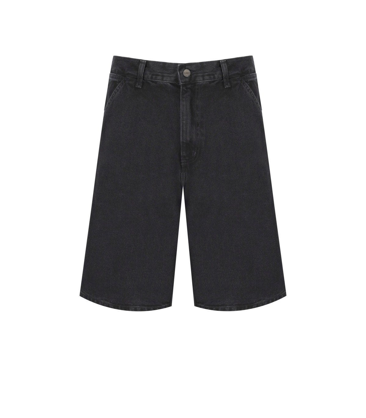 CARHARTT WIP SINGLE KNEE BLACK BERMUDA SHORTS