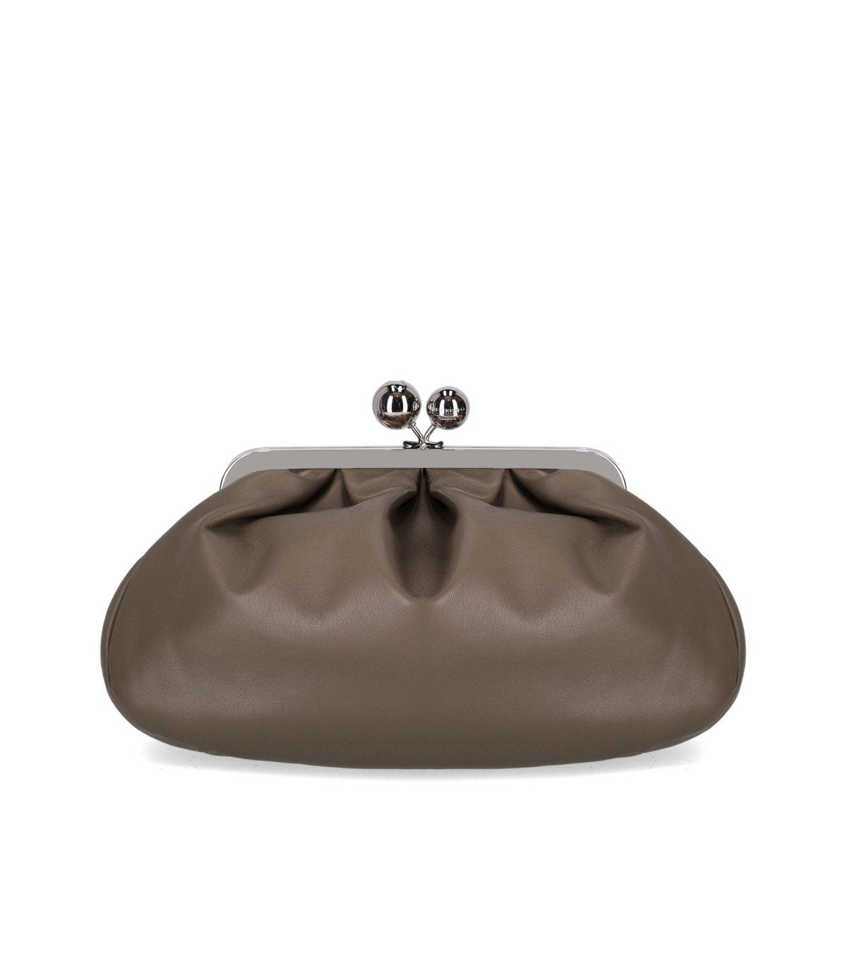 MAX MARA WEEKEND PASTICCINO CUBICO MEDIUM TAUPE CLUTCH