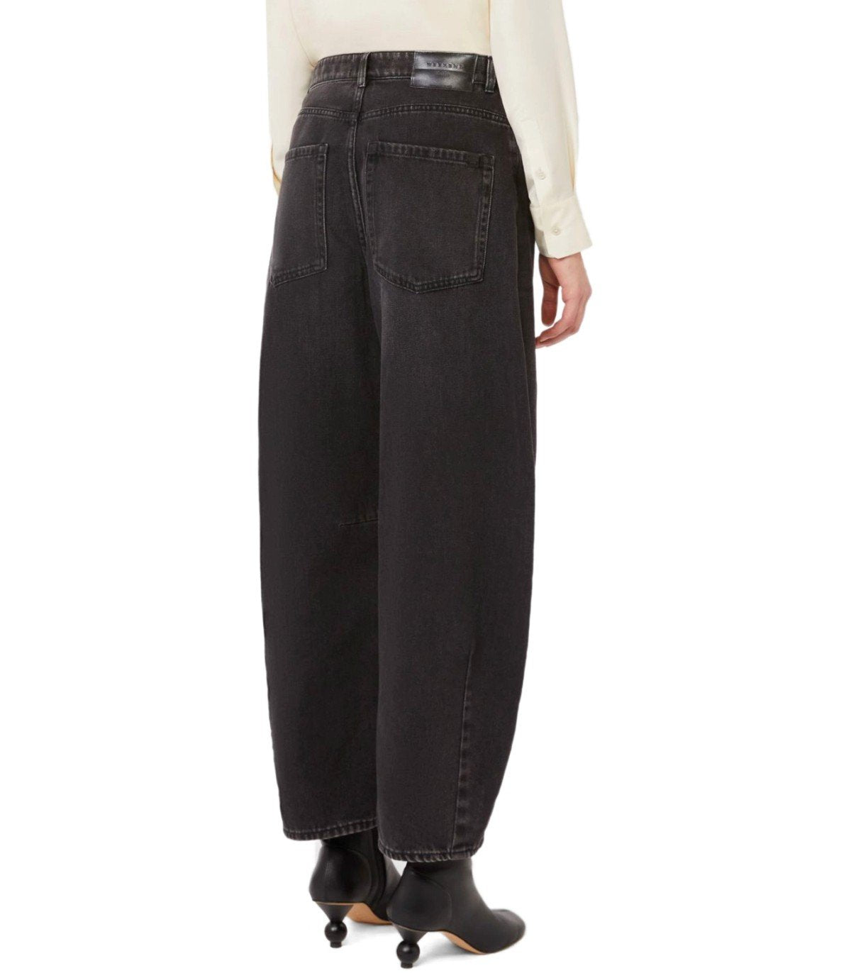 MAX MARA WEEKEND DOUGLAS ZWART BARREL JEANS