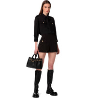 CAMICIA CON FIOCCO NERA ELISABETTA FRANCHI
