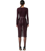 ELISABETTA FRANCHI MERLOT BUTTONED PULL