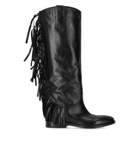 STRATEGIA BLACK FRINGED BOOT - 41