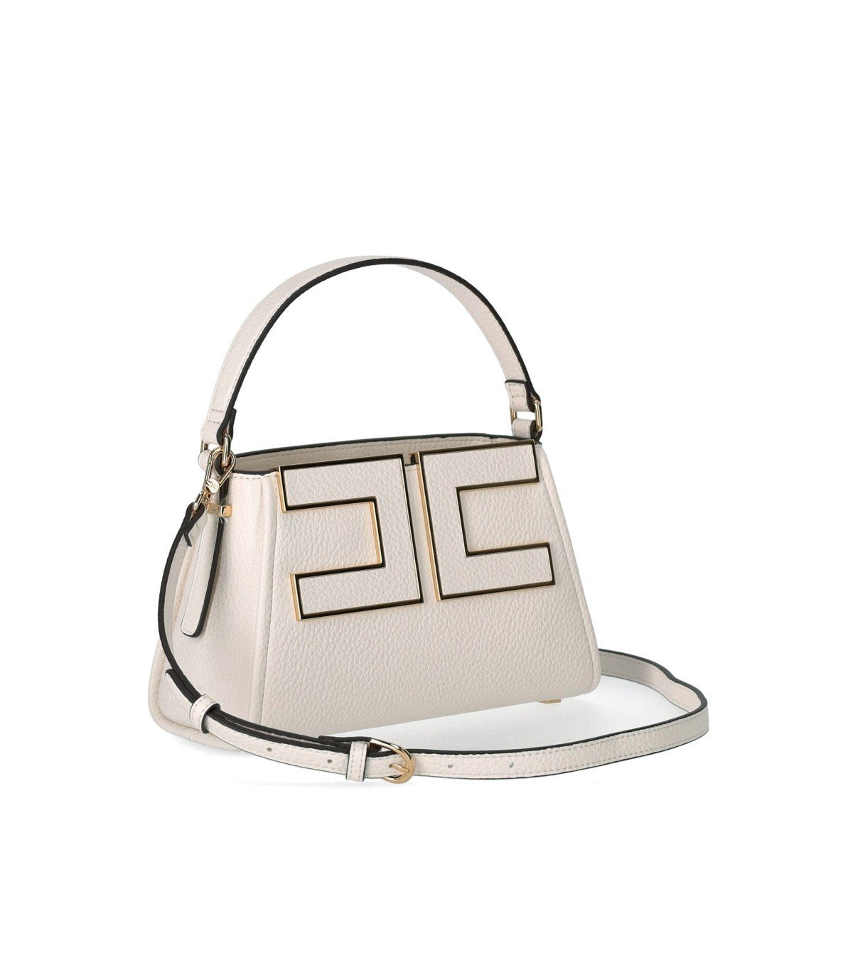 BORSA A MANO MILK CON MAXI LOGO ELISABETTA FRANCHI