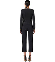 ELISBETTA FRANCHI BLACK ZIPPED JACKET
