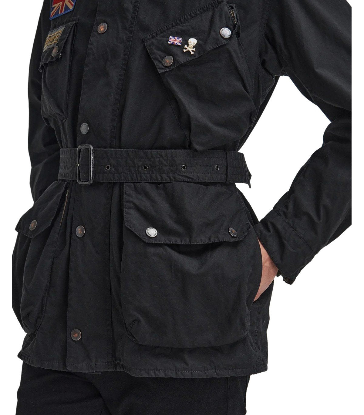 BARBOUR INTERNATIONAL STEVE MCQUEEN 60TH ANNIVERSARY WAX BLACK JACKET