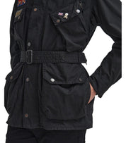 BARBOUR INTERNATIONAL STEVE MCQUEEN 60TH ANNIVERSARY WAX BLACK JACKET