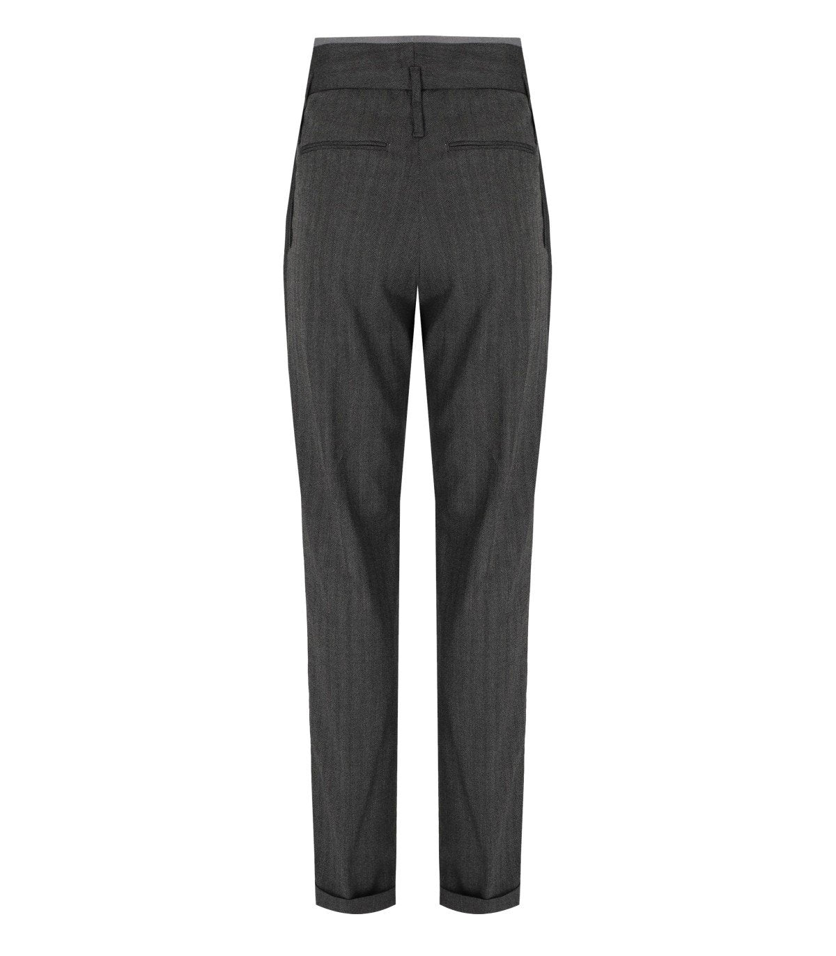 WHITE SAND DUNKELGRAUE HOSE MIT HOHER TAILLE
