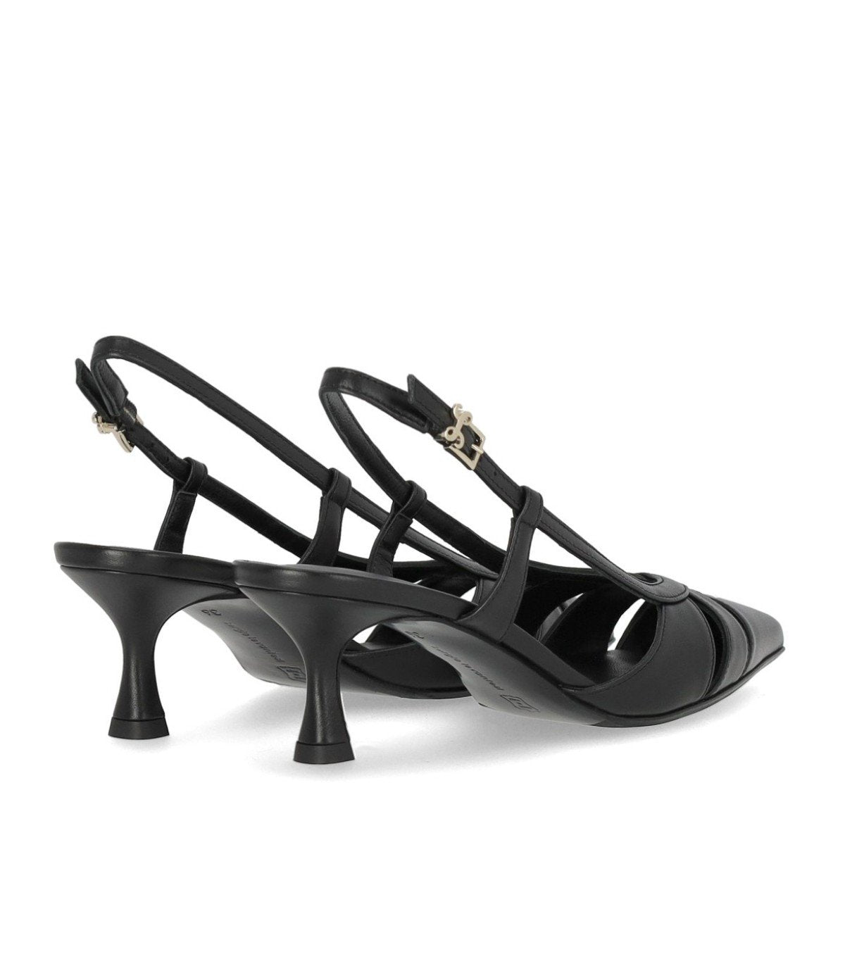 SERGIO LEVANTESI EDDA BLACK SLINGBACK PUMPS