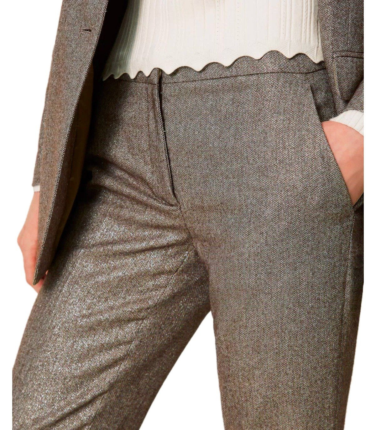 TWINSET BEIGE FLARE PANTS