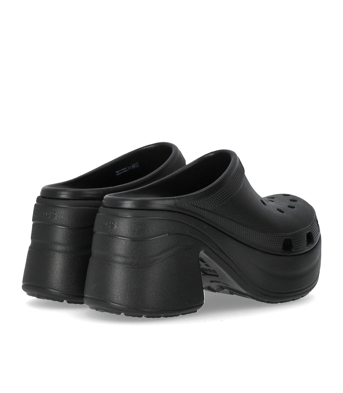 CROCS SIREN BLACK HEELED CLOG