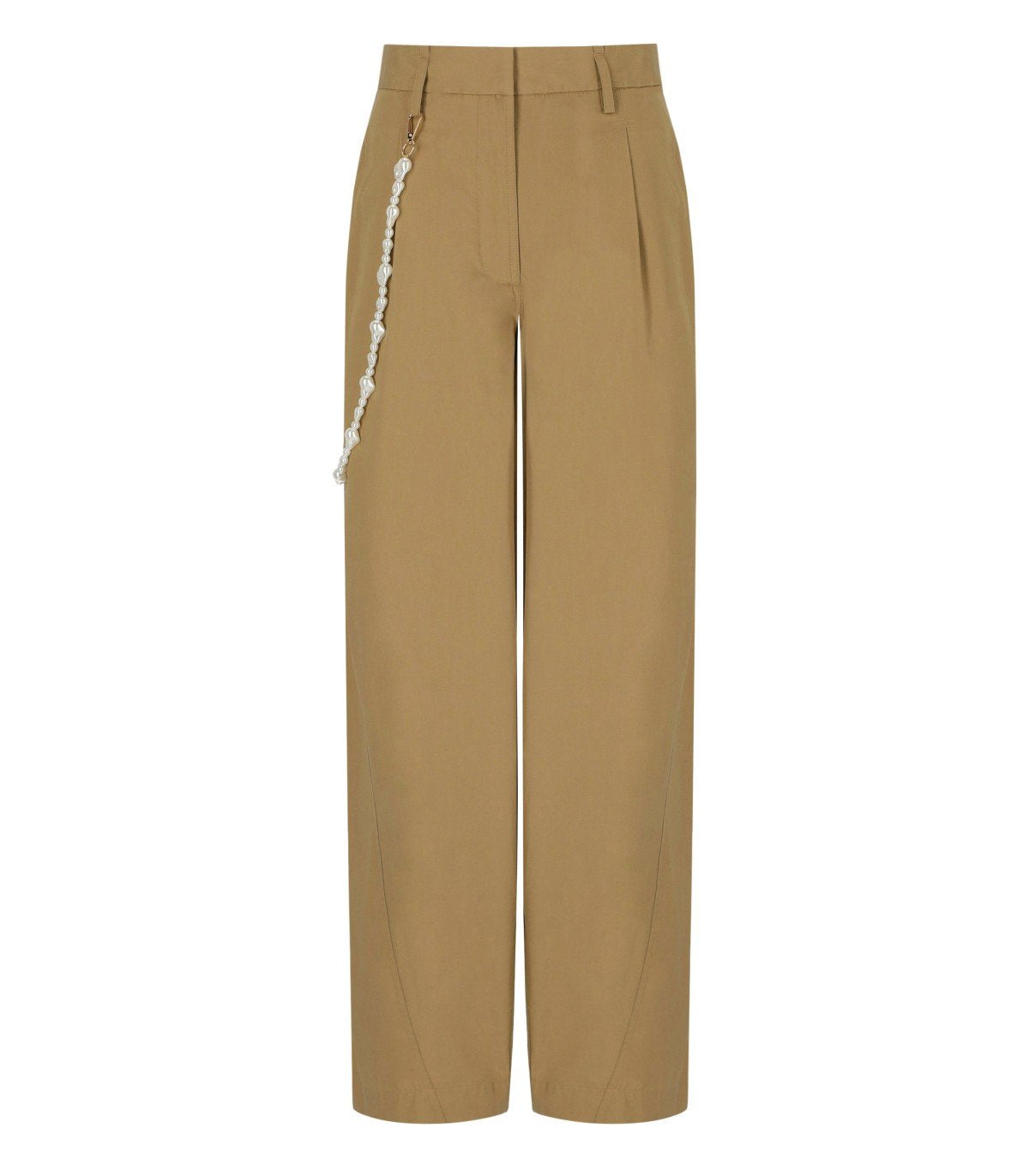 ESSENTIEL ANTWERP JESUIS BEIGE BARREL FIT PANTS