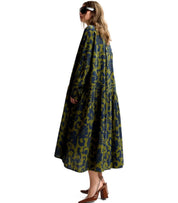 ESSENTIEL ANTWERP JEA GREEN AND BLUE SHIRT DRESS