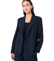 BLAZER MONOPETTO LAMINE BLU MAX MARA WEEKEND