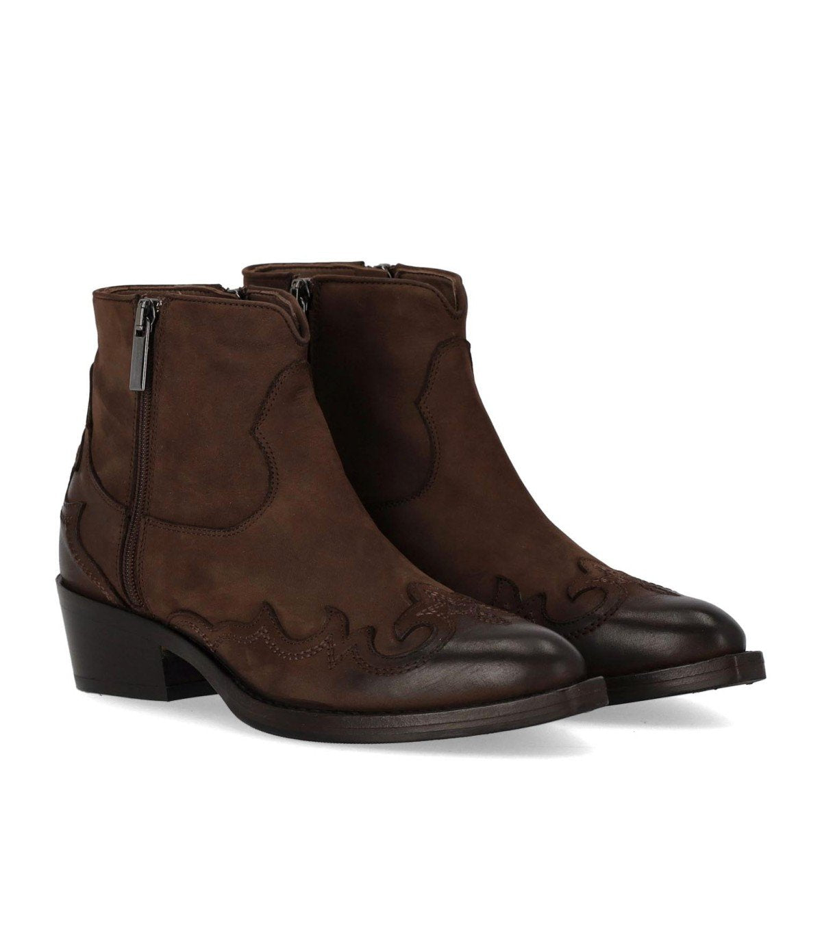 DUCCIO DEL DUCA DARK BROWN TEXAN ANKLE BOOT