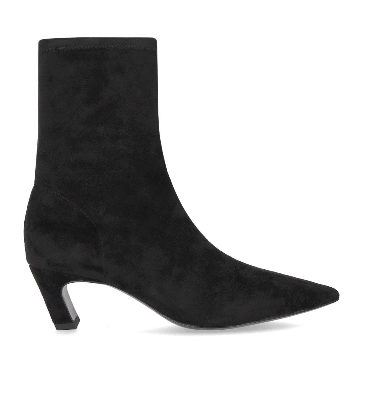 ASH VIVA SCHWARZ WILDLEDER STIEFELETTE MIT ABSATZ