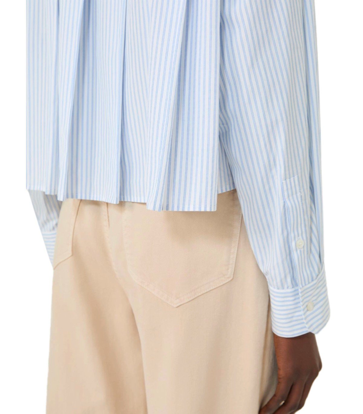 MAX MARA WEEKEND EDEN HELLBLAUES GESTREIFTES HEMD