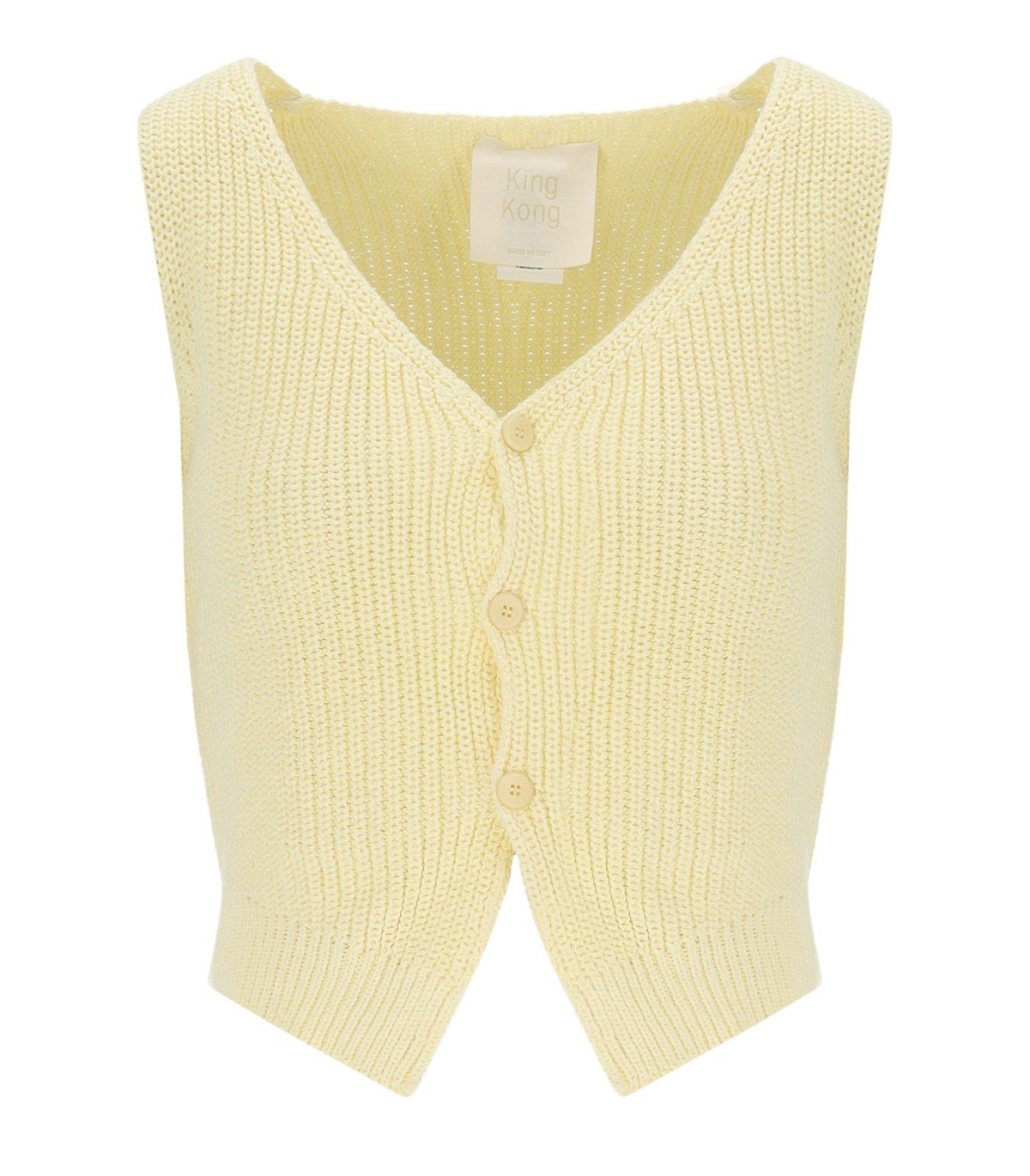 K.K. YELLOW KNITTED TOP