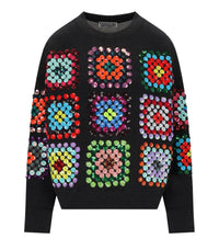 ESSENTIEL ANTWERP KARNAVAL ZWARTE SWEATSHIRTS - XS
