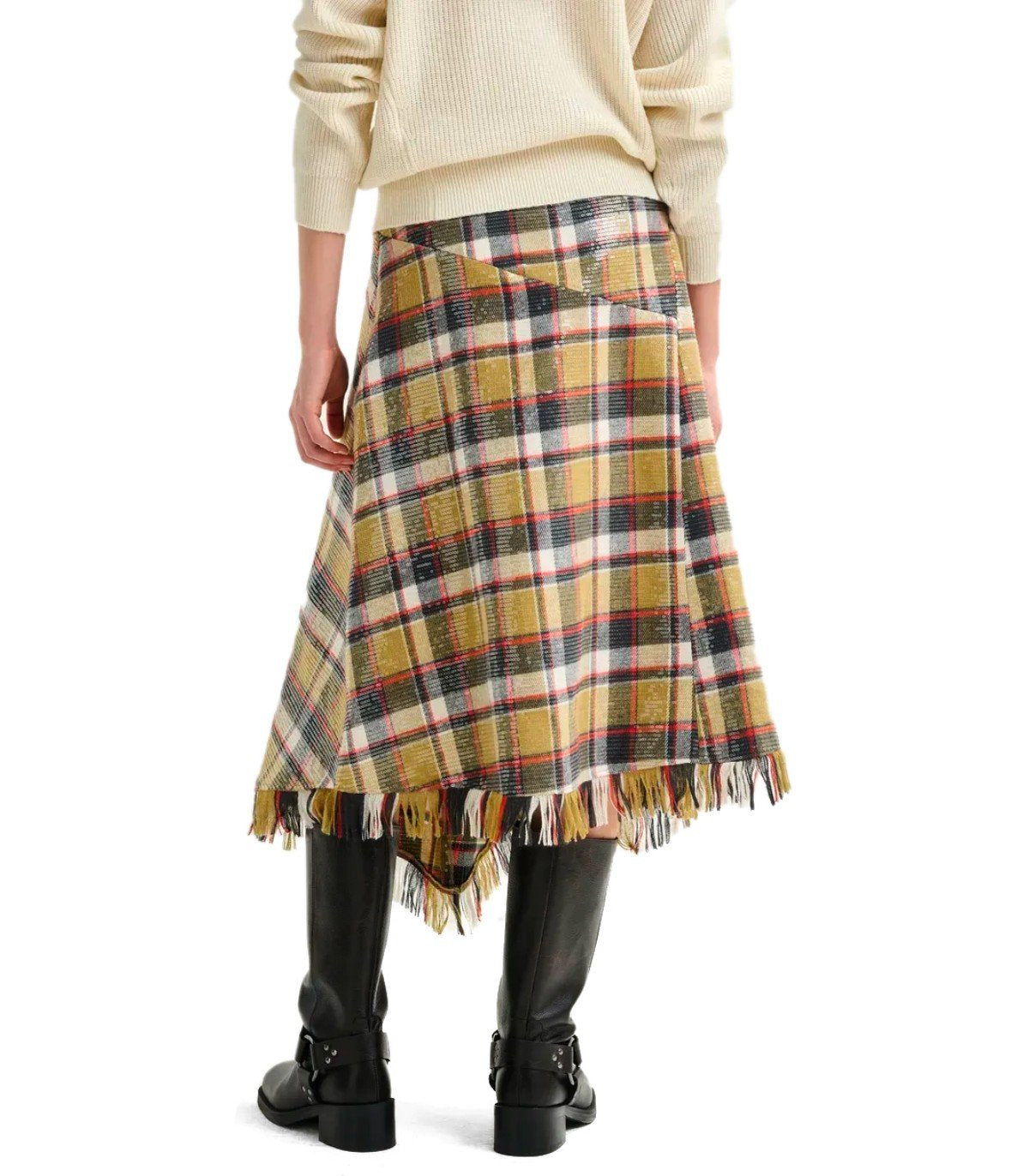 GONNA MIDI IPLAID BEIGE ESSENTIEL ANTWERP