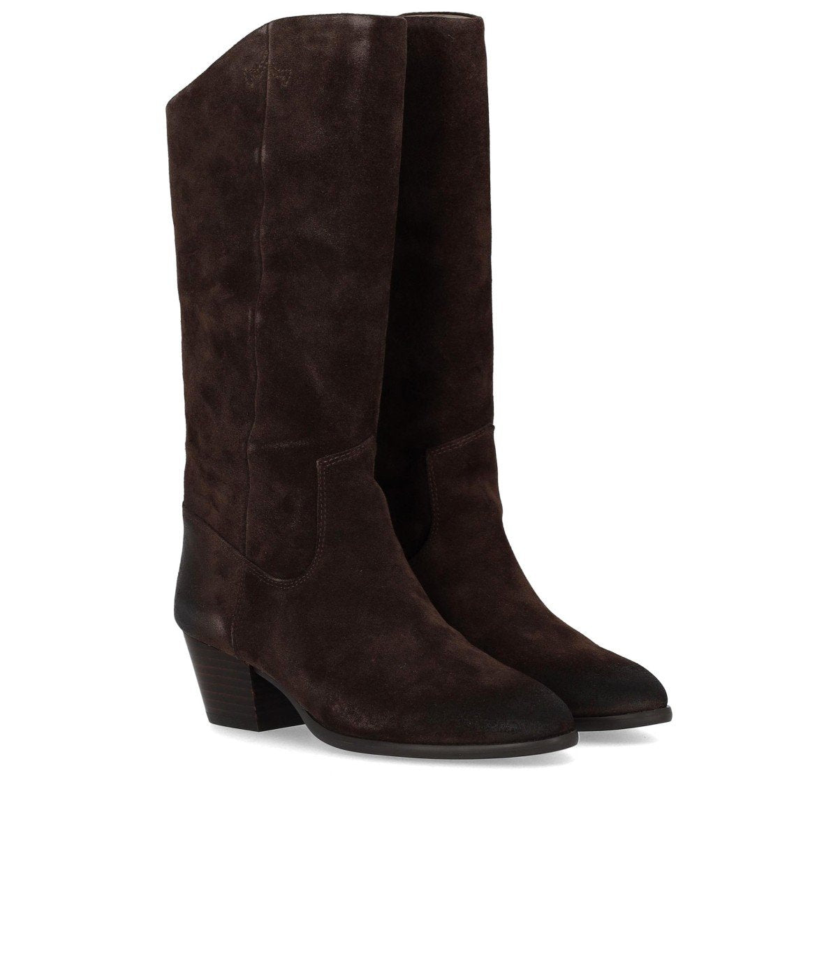 ASH FREEDOM DUNKELBRAUNE TEXANER STIEFELETTE