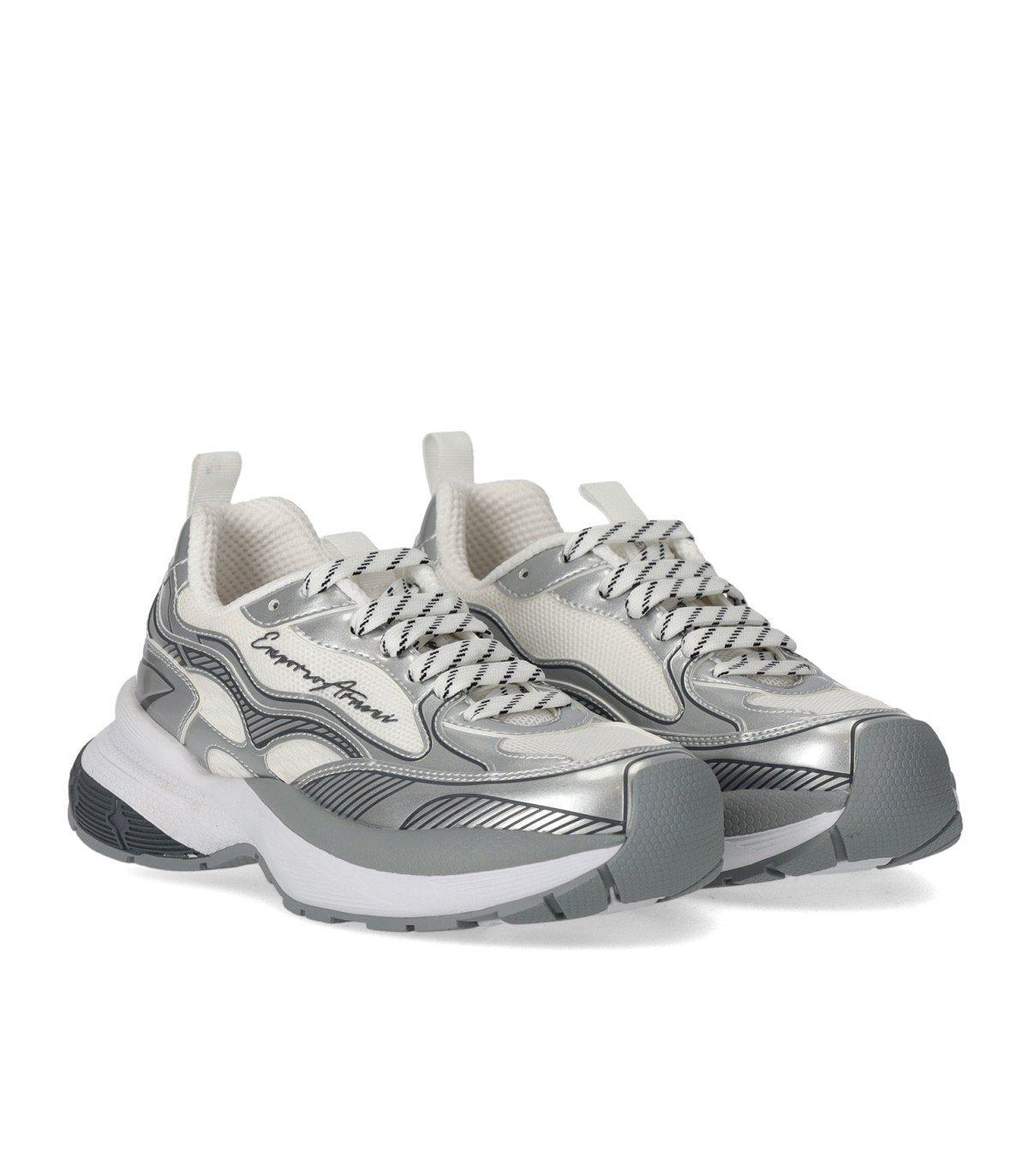EMPORIO ARMANI SILVER SNEAKER
