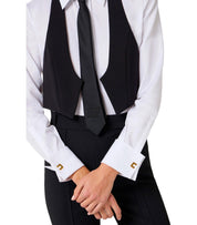 ELISABETTA FRANCHI WEISSES HEMD MIT WESTE UND KRAWATTE