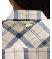 BARBOUR FERN TARTAN BLAUWE MIDI JURK