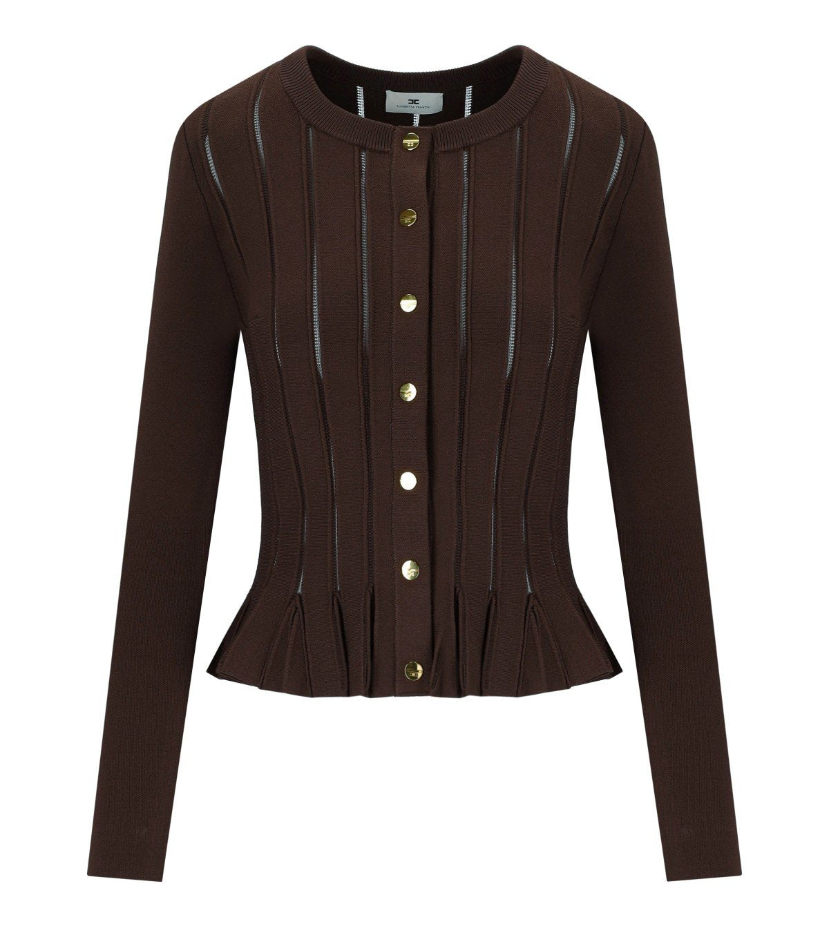 ELISABETTA FRANCHI COFFEE CARDIGAN
