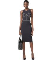 ELISABETTA FRANCHI BLACK SHEATH DRESS
