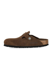 BIRKENSTOCK BOSTON SOFT FOOTBED SUEDE CARAFE TONAL CLOG