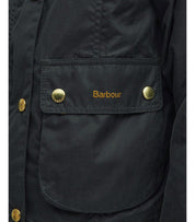 BARBOUR BEADNELL WAX GREEN CROPPED JACKET