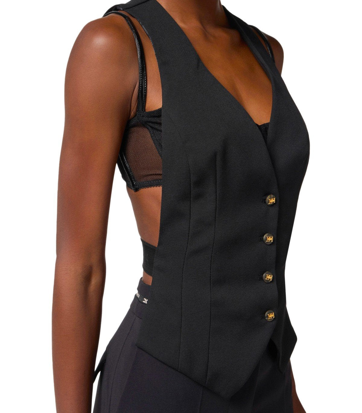 ELISABETTA FRANCHI BLACK VEST