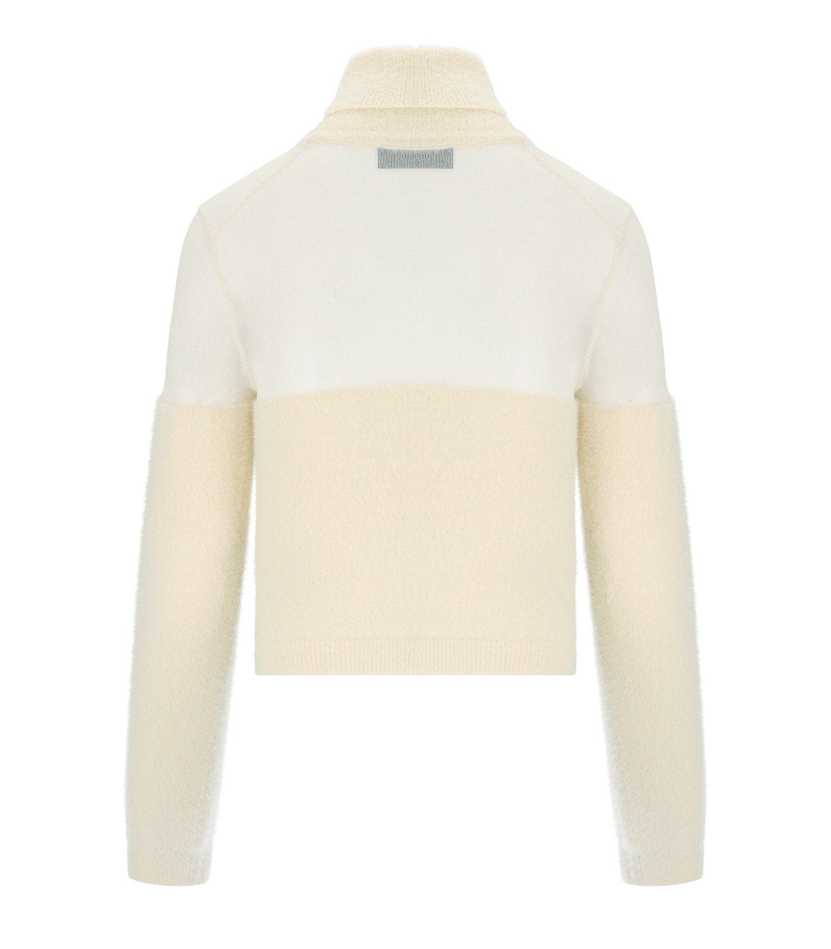 ELISABETTA FRANCHI MILK CROPPED TURTLENECK SWEATER