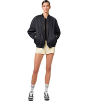 ELISABETTA FRANCHI BLACK JACQUARD BOMBER JACKET