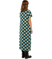 MAX MARA WEEKEND VINCI GREEN PATTERNED DRESS