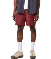 SHORTS DE BAIN CHASE ROUGE BRIQUE CARHARTT WIP