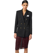 CHAQUETA DE DOBLE BOTONADURA NEGRA ELISABETTA FRANCHI