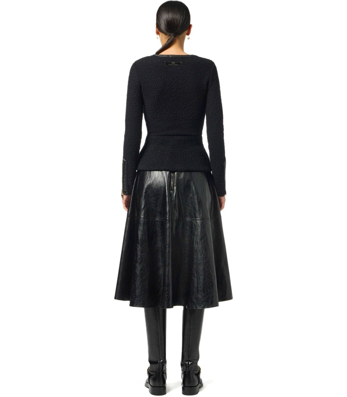 FALDA EFECTO CUERO NEGRA ELISABETTA FRANCHI