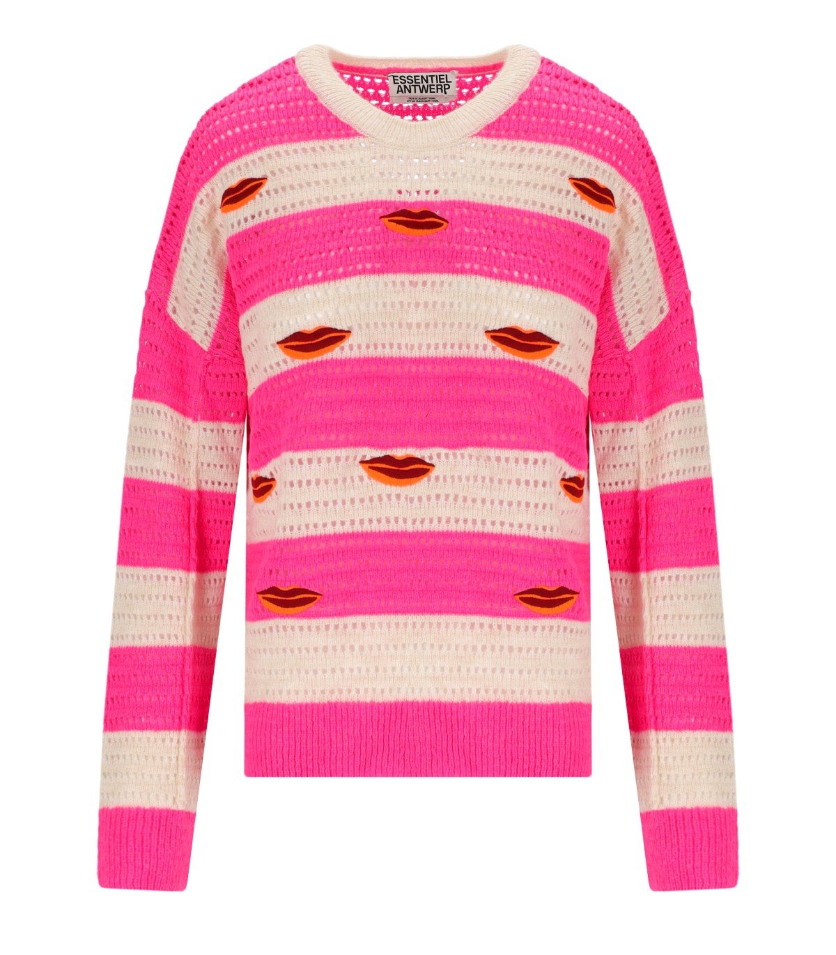 ESSENTIEL ANTWERP JACKPOT FUCHSIA CREWNECK SWEATER