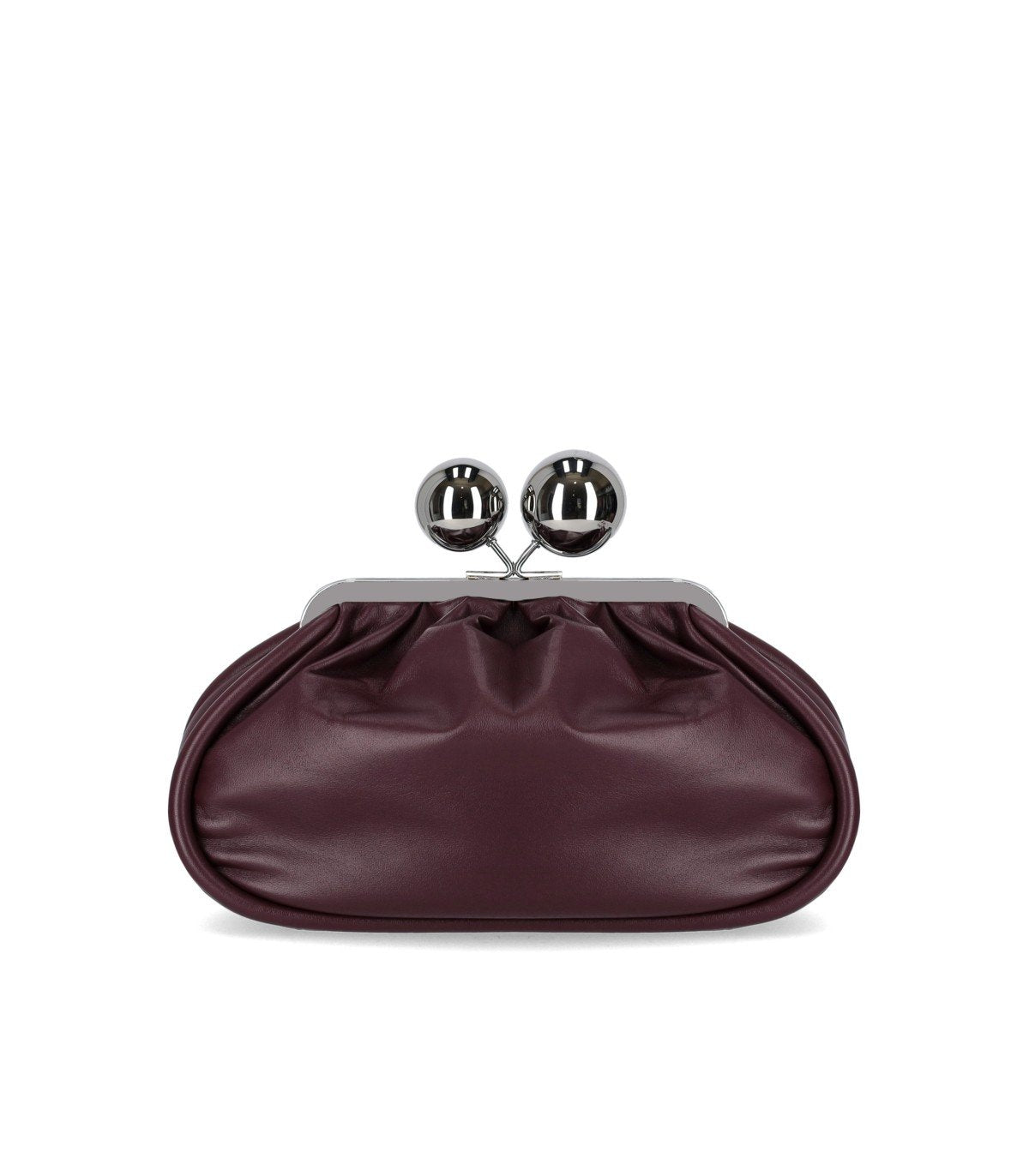 MAX MARA WEEKEND PASTICCINO MILVANEW MEDIUM BURGUNDY CLUTCH
