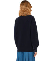 MAX MARA WEEKEND VANDA BLUE POLO SWEATER