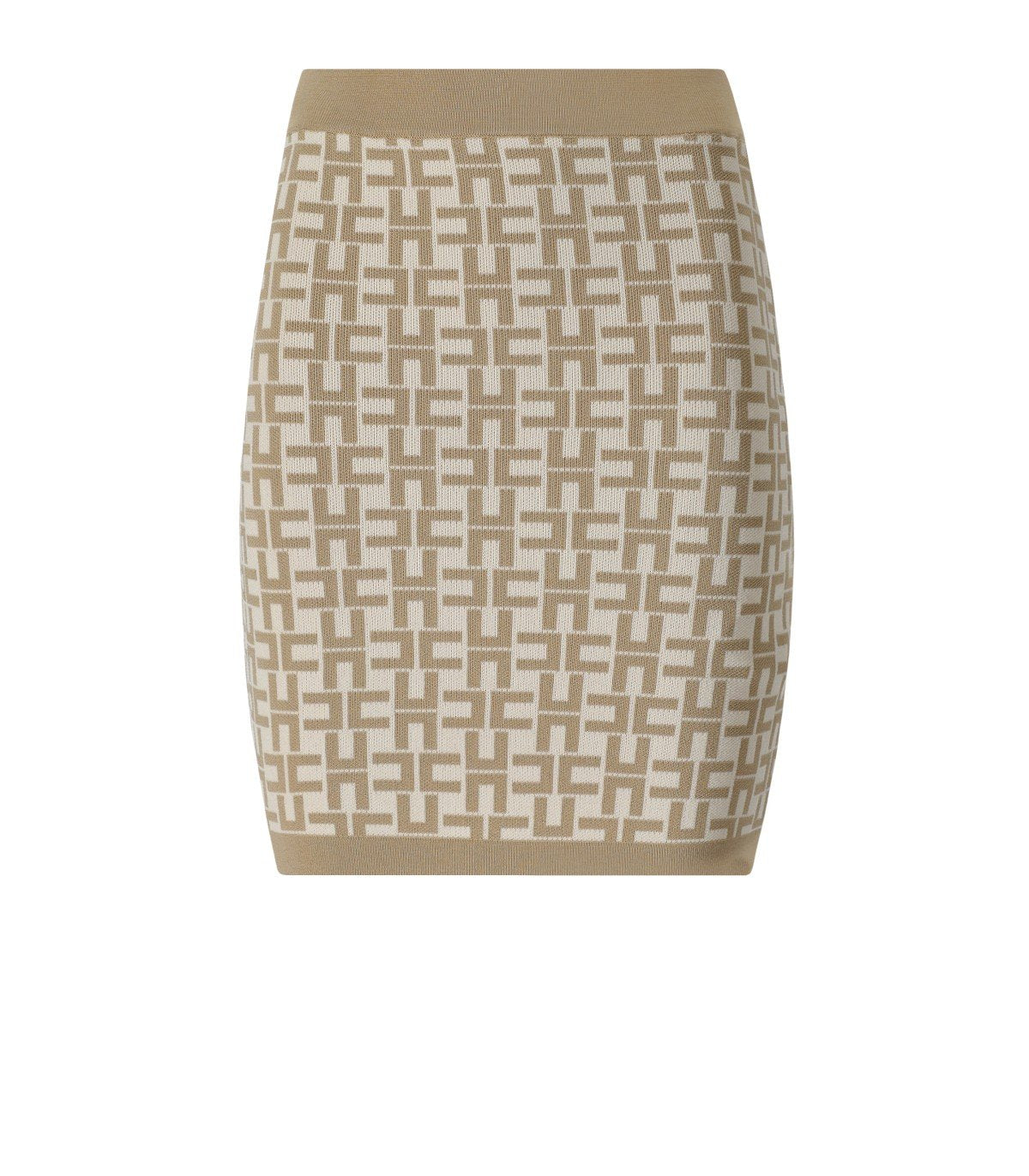 GONNA MONOGRAM IN MAGLIA BURRO SABBIA ELISABETTA FRANCHI